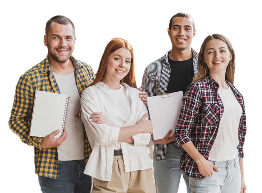 Команда працівників з папками