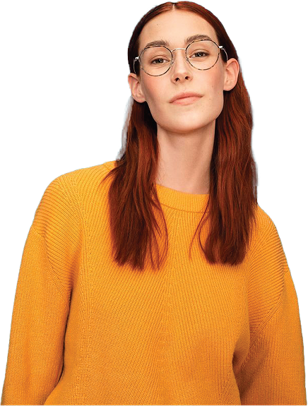 Дівчина в помаранчевому светрі